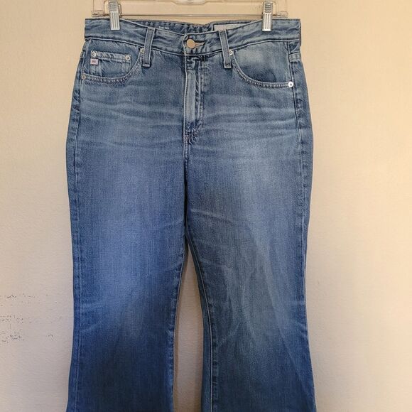 AG Adriano Goldschmied Iva High Rise Bell Bottom Flare Jeans Womens 29 Blue 70s - Picture 2 of 8